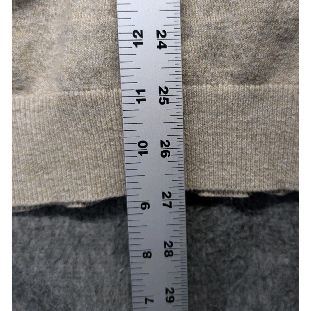 Johnnie O Mens Quarter Zip Pullover Sweater Light Tan Marled Knit Size L - Picture 10 of 10